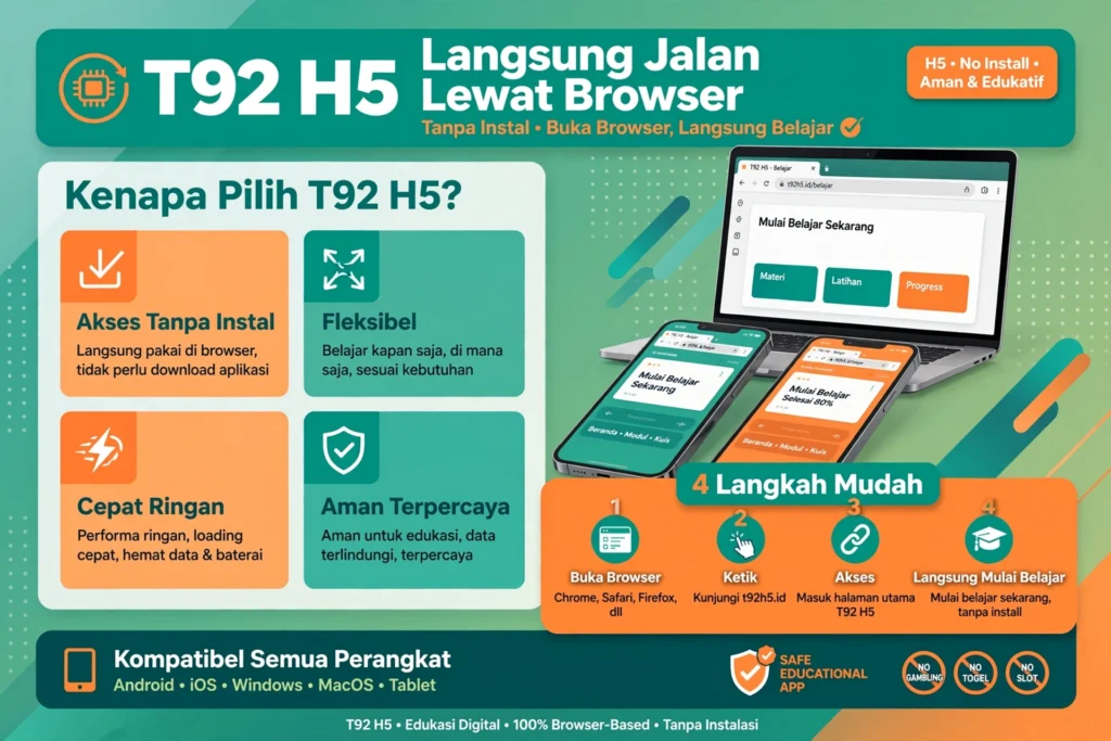 T92 H5: Langsung Jalan Lewat Browser